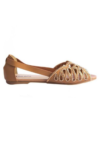 Picture of Casual Peep-Toe 080022 - Camel